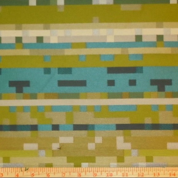 Anagram Electric Graphic Green Hospitality Fabric